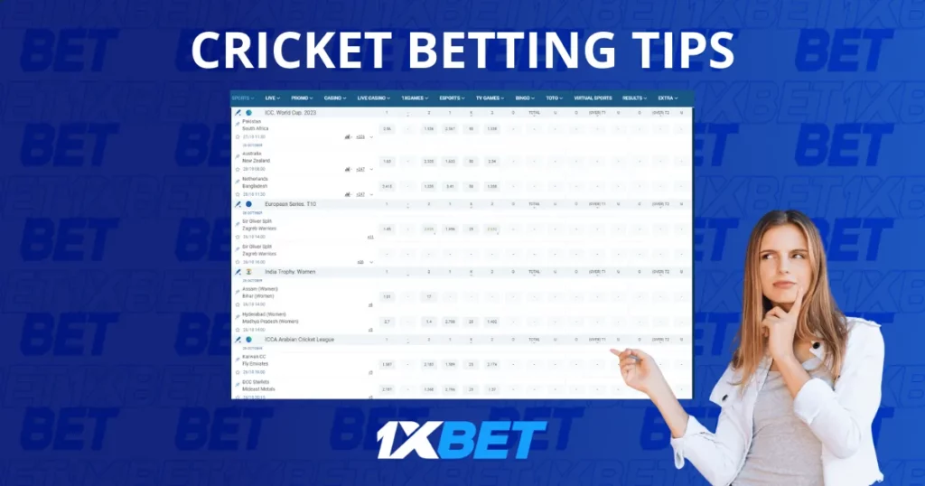 Tips for Cricket Betting at 1xBet
