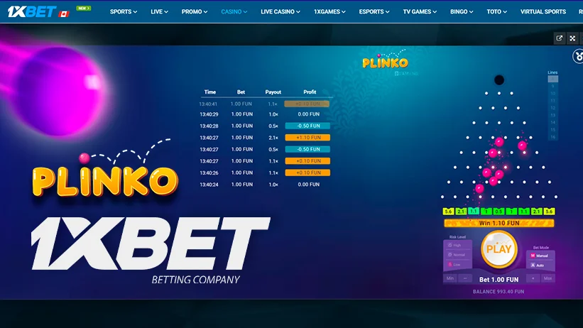 1xBet প্লিঙ্কো গেম বাংলাদেশে